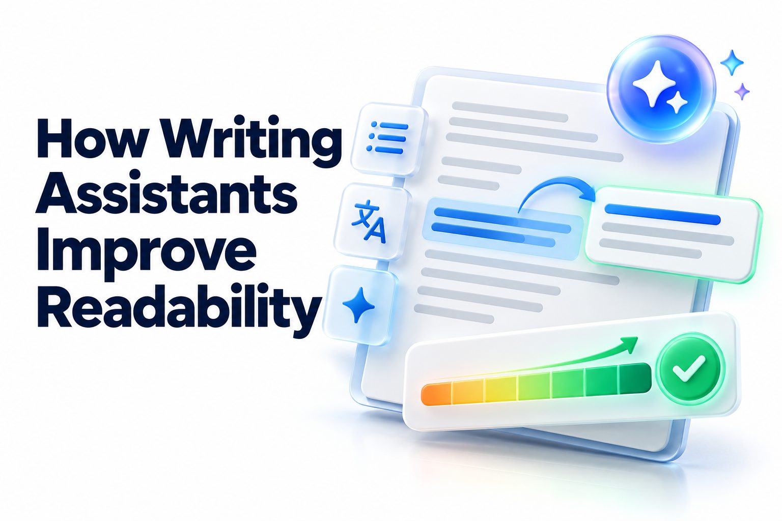 Writer reviewing readability suggestions in a document editor